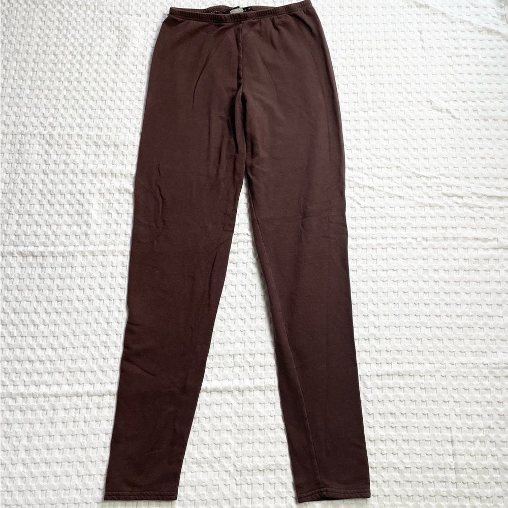 Cut‎ Loose Leggings Small Womens Fleece Brown Soft Stretch